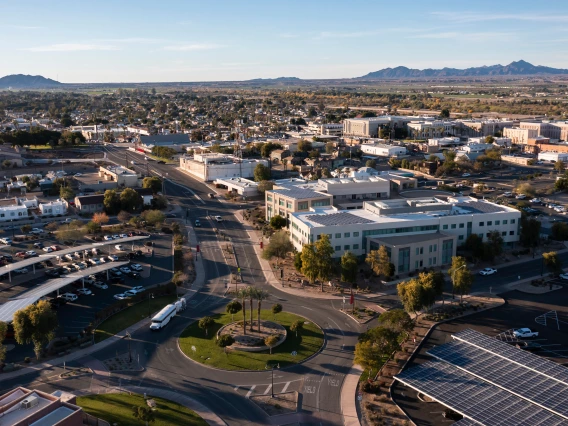 Yuma downtown aerial photograph