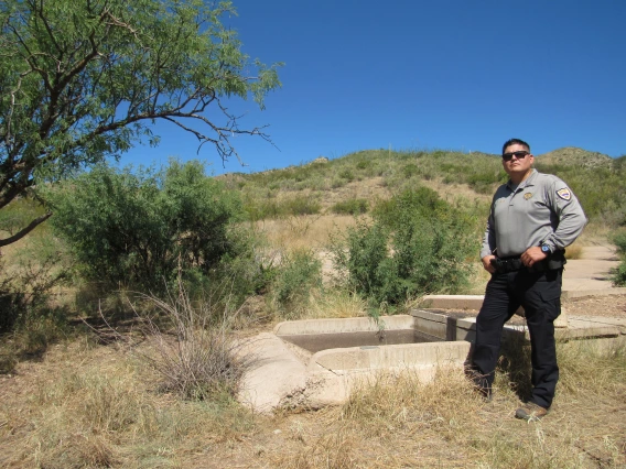 Brian Aragon out in the Santa Rita mountains