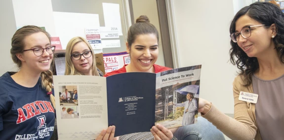 students at the career center