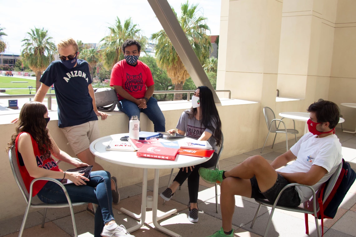 students hanging out at the student union