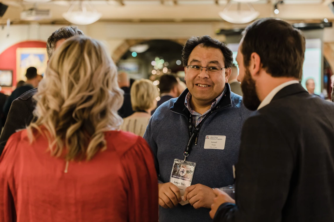 CALS alumni mingle at RTIP evening event at the Mountain Oyester Club in Tucson, Arizona. 