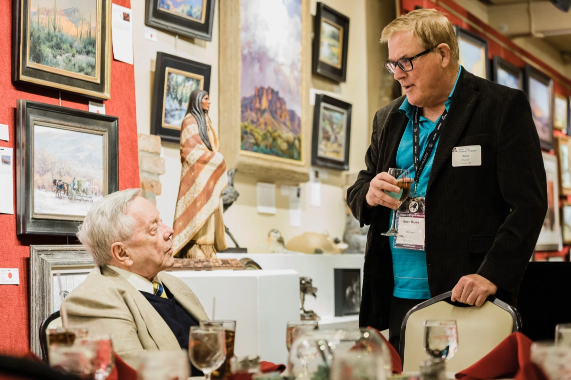 CALS alumni mingle at RTIP evening event at the Mountain Oyester Club in Tucson, Arizona. 