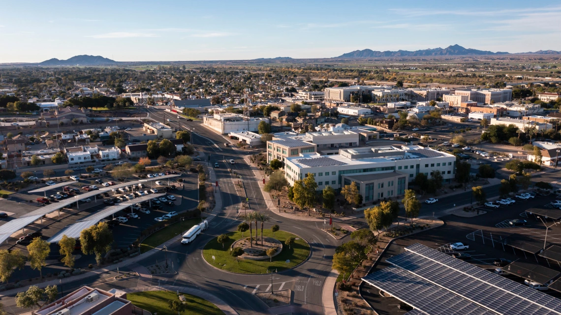 Yuma downtown aerial photograph