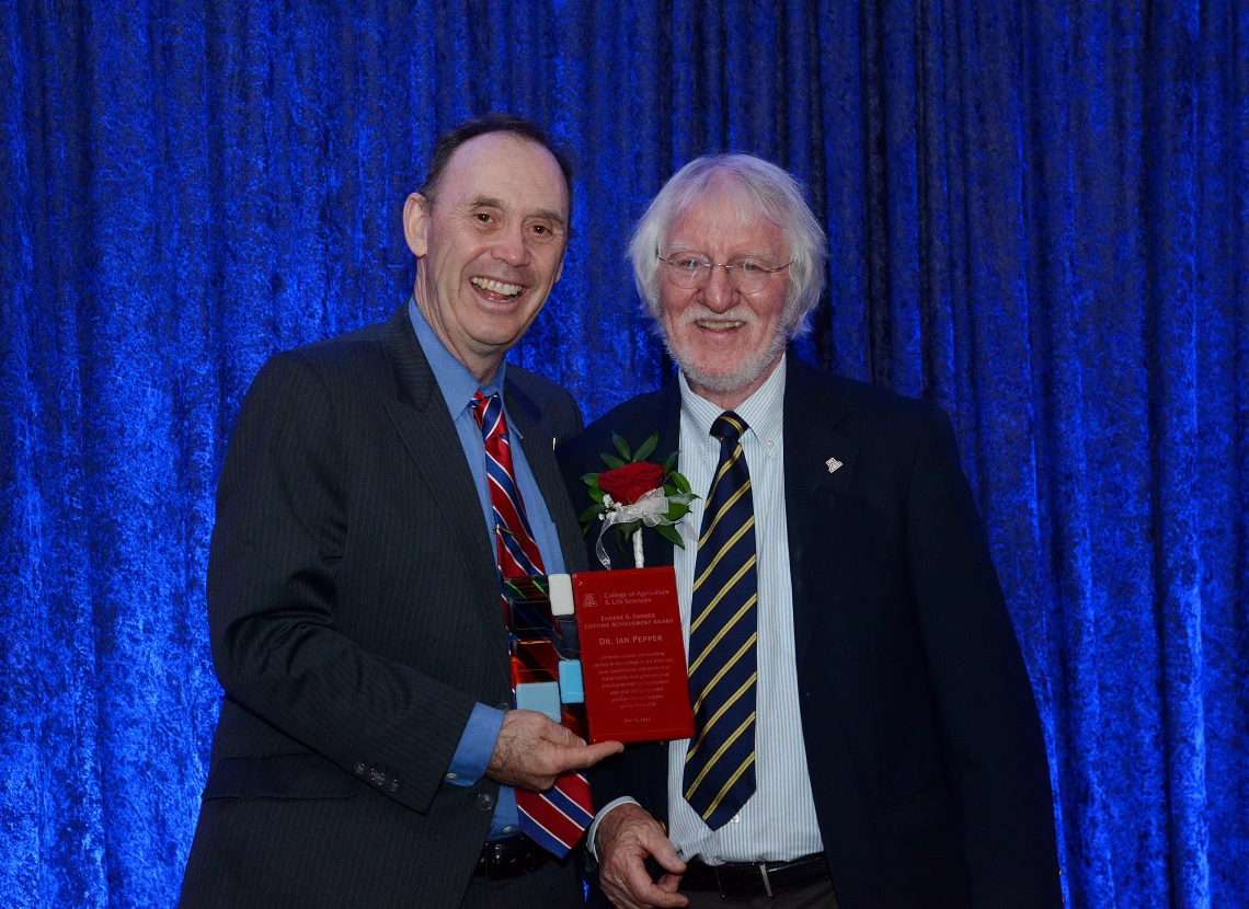 Burgess with Pepper and Award